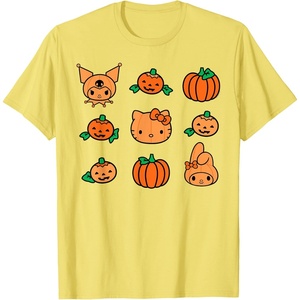 image:imageHello Kitty My Melody Kuromi Pumpkins Halloween TShirtLemon Yellow
