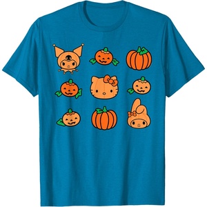 image:imageHello Kitty My Melody Kuromi Pumpkins Halloween TShirtSapphire Blue