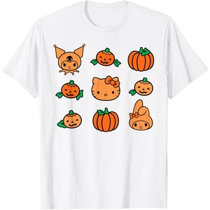 image:imageHello Kitty My Melody Kuromi Pumpkins Halloween TShirtWhite