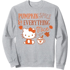 image:imageHello Kitty Pumpkin Spice And Everything Nice SweatshirtHeather Grey