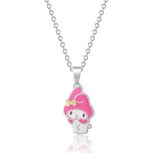image:imageHello Kitty Sanrio Womens Kuromi Necklace Collection  Silver and 18kt FlashPlated with Crystal amp Enamel Pendants Officially LicensedSilver
