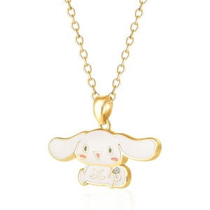 image:imageHello Kitty Sanrio Womens Kuromi Necklace Collection  Silver and 18kt FlashPlated with Crystal amp Enamel Pendants Officially LicensedWhite Cinnamorol