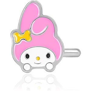 image:imageHello Kitty Sanrio Womens My Melody Nose Stud  316L Stainless Steel LBend Nose Ring L Shaped  Officially LicensedMy Melody Pink