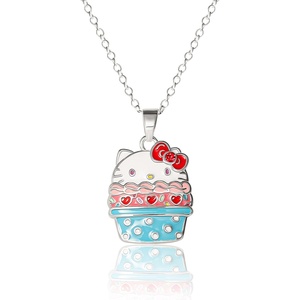image:imageHello Kitty Sanrio Womens Necklace Collection  18 FlashPlated Pendant Necklaces with Enamel and Crystal Designs Officially LicensedCupcake