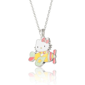 image:imageHello Kitty Sanrio Womens Necklace Collection  18 FlashPlated Pendant Necklaces with Enamel and Crystal Designs Officially LicensedMulti Airplane