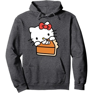 image:imageHello Kitty Slice Of Pumpkin Pie Pullover HoodieDark Heather Grey