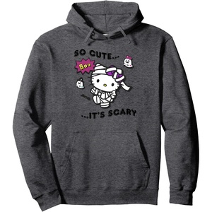image:imageHello Kitty So Cute Its Scary Pullover HoodieDark Heather Grey