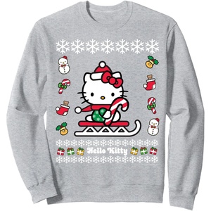 image:imageHello Kitty Ugly Christmas Sweater SweatshirtHeather Grey