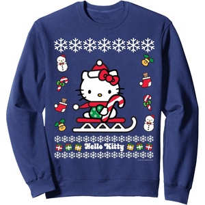image:imageHello Kitty Ugly Christmas Sweater SweatshirtNavy Blue