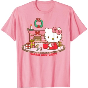 image:imageHello Kitty Warm and Cozy Christmas TShirtPink