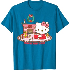 image:imageHello Kitty Warm and Cozy Christmas TShirtSapphire Blue