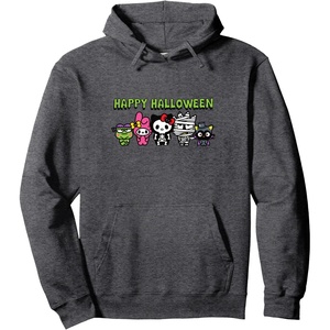 image:imageHello Kitty amp Friends Happy Halloween Pullover HoodieDark Heather Grey