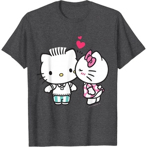 image:imageHello Kitty and Dear Daniel Valentine Tee Shirt TShirtDark Heather Grey