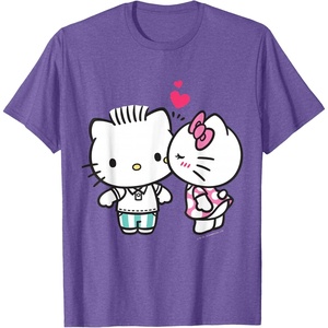 image:imageHello Kitty and Dear Daniel Valentine Tee Shirt TShirtPurple Heather