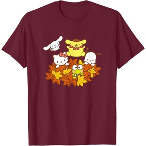 image:imageHello Kitty and Friends Pile of Autumn Leaves TShirtBurgundy