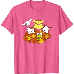image:imageHello Kitty and Friends Pile of Autumn Leaves TShirtPink Heather