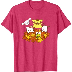 image:imageHello Kitty and Friends Pile of Autumn Leaves TShirtRed Heather