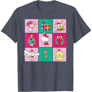 image:imageHello Sanrio Friends Christmas Time Tee Shirt TShirtHeather Blue