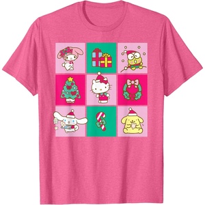 image:imageHello Sanrio Friends Christmas Time Tee Shirt TShirtPink Heather