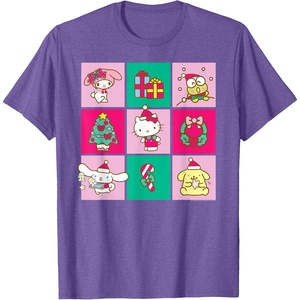 image:imageHello Sanrio Friends Christmas Time Tee Shirt TShirtPurple Heather