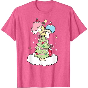 image:imageLittle Twin Stars Christmas Tree TShirtPink Heather