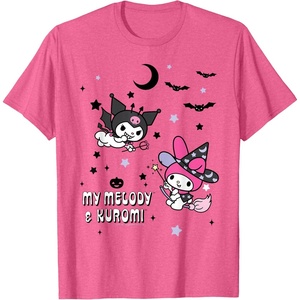 image:imageMy Melody and Kuromi Halloween Tee Shirt TShirtPink Heather