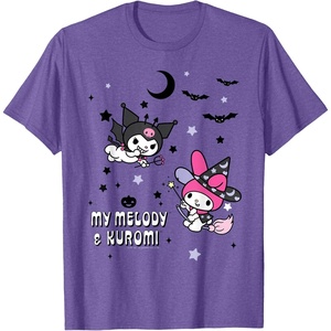 image:imageMy Melody and Kuromi Halloween Tee Shirt TShirtPurple Heather