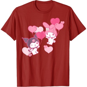 image:imageMy Melody and Kuromi Valentines Day Hearts Tee Shirt TShirtCranberry Red