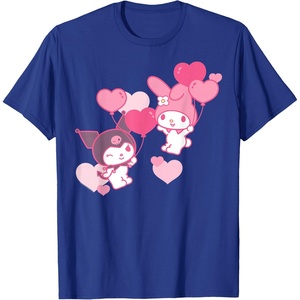 image:imageMy Melody and Kuromi Valentines Day Hearts Tee Shirt TShirtRoyal Blue