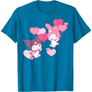 image:imageMy Melody and Kuromi Valentines Day Hearts Tee Shirt TShirtSapphire Blue