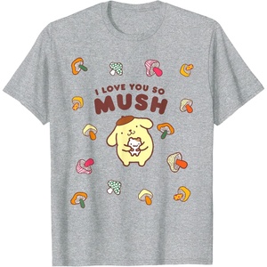 image:imagePompompurin I Love You So Mush Fall Mushroom TShirtHeather Grey