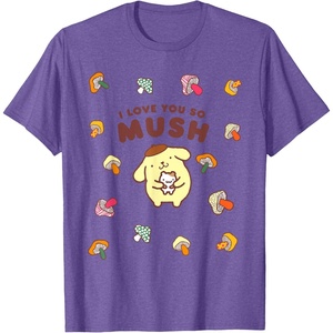 image:imagePompompurin I Love You So Mush Fall Mushroom TShirtPurple Heather
