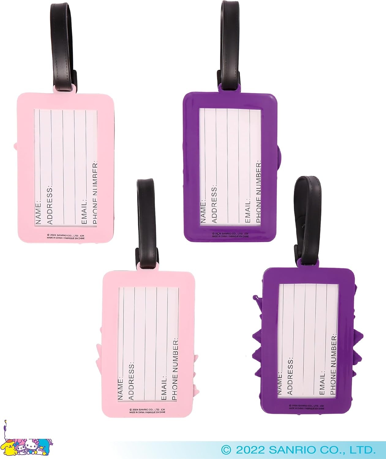 image:imageHello Kitty Luggage Tag for Suitcases 4Pack Cute Luggage Tags Sanrio Gifts for Travel
