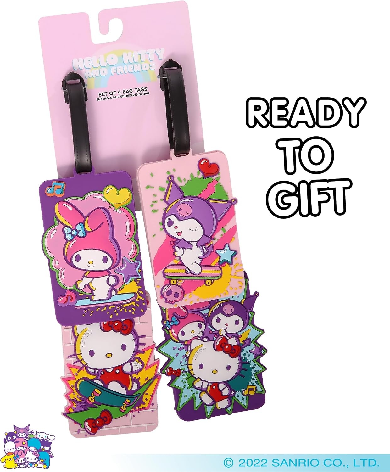 image:imageHello Kitty Luggage Tag for Suitcases 4Pack Cute Luggage Tags Sanrio Gifts for Travel
