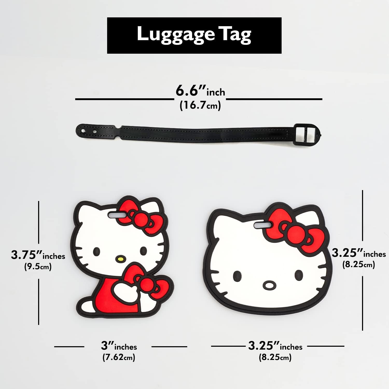 image:imageHello Kitty Luggage Tag for Suitcases 4Pack Official License Cute Luggage Tags Sanrio Travel Gifts