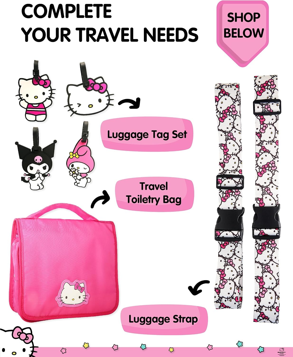 image:imageHello Kitty Pebbled Pink Passport Holder for Travel Official License Sanrio Passport Cover for WomenMulticolor