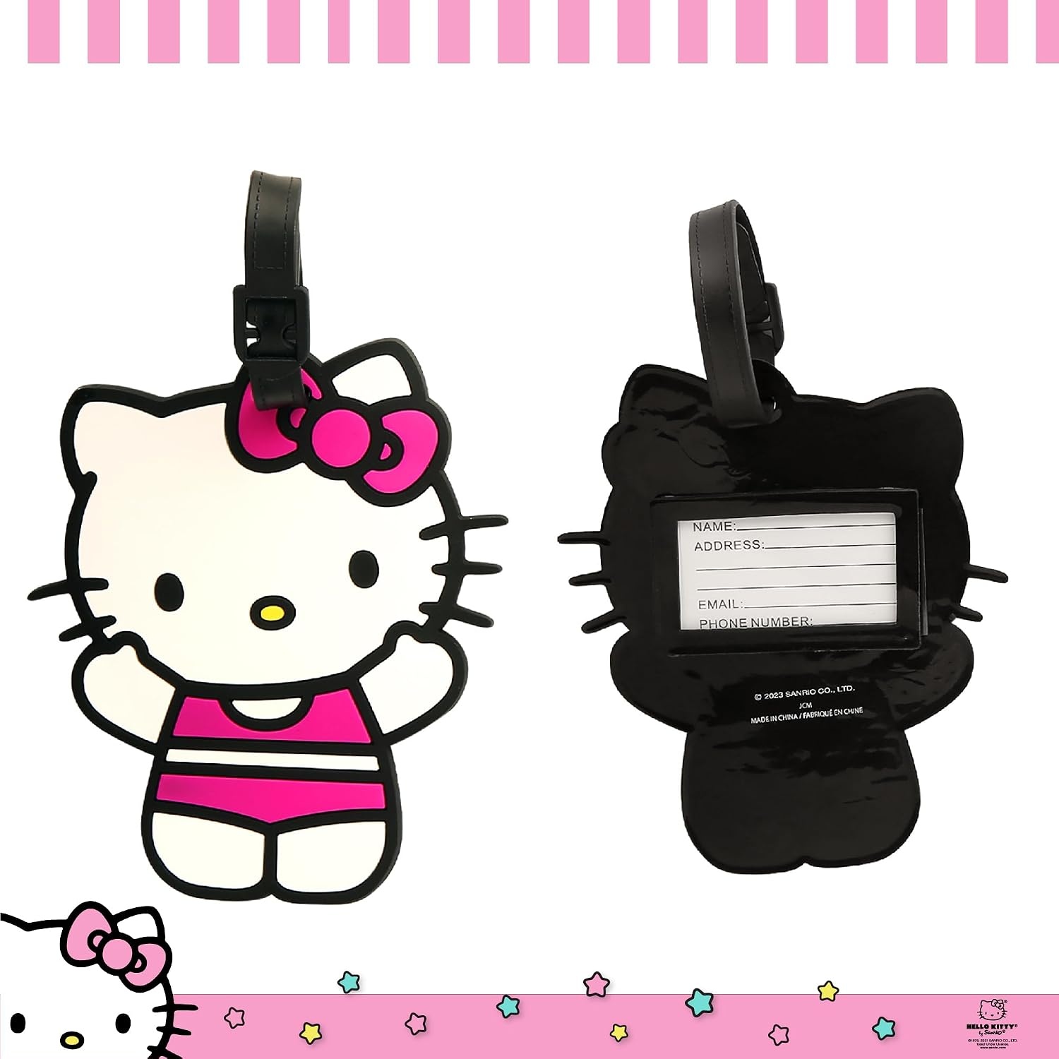 image:imageKuromi My Melody and Hello Kitty Luggage Tag for Suitcases 4Pack Official License Cute Luggage Tags Sanrio Gifts for Travel