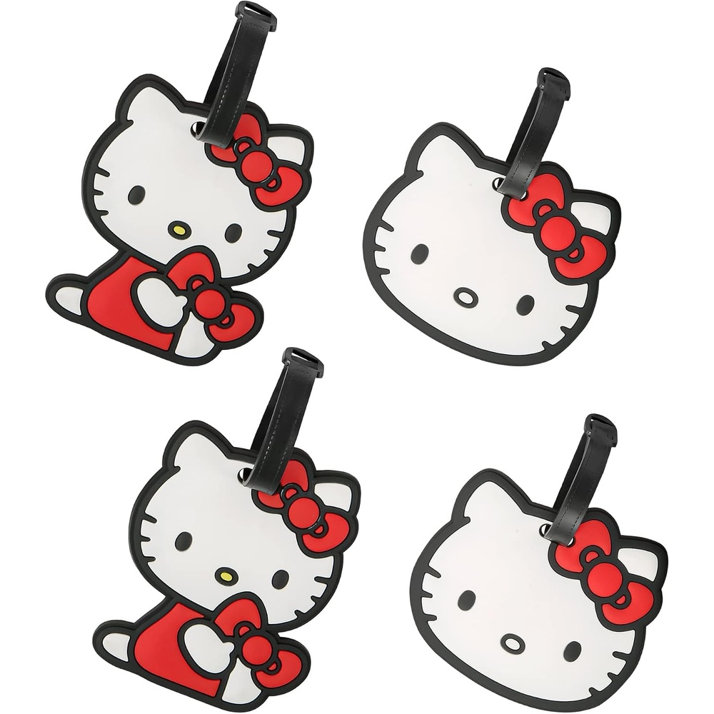 image:imageHello Kitty Luggage Tag for Suitcases 4Pack Official License Cute Luggage Tags Sanrio Travel Gifts