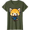 image:imageAggretsuko Happy Mood Tee Shirt TShirtOlive Green