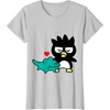 image:imageBadtz  Maru Friends and Love Shirt TShirtSilver Grey