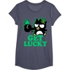 image:imageBadtz  Maru Get Lucky St Patricks Tee Shirt TShirtHeather Blue