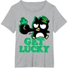 image:imageBadtz  Maru Get Lucky St Patricks Tee Shirt TShirtHeather Grey