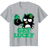 image:imageBadtz  Maru Get Lucky St Patricks Tee Shirt TShirtHeather Grey
