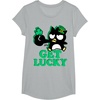 image:imageBadtz  Maru Get Lucky St Patricks Tee Shirt TShirtHeather Grey