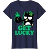 image:imageBadtz  Maru Get Lucky St Patricks Tee Shirt TShirtNavy Blue