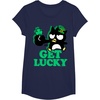 image:imageBadtz  Maru Get Lucky St Patricks Tee Shirt TShirtNavy Blue