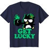image:imageBadtz  Maru Get Lucky St Patricks Tee Shirt TShirtNavy Blue