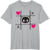 image:imageChococat Tic Tac Toe Valentine Tee Shirt Men Women Girls Kids TShirtHeather Grey