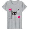 image:imageChococat Tic Tac Toe Valentine Tee Shirt Men Women Girls Kids TShirtHeather Grey