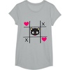 image:imageChococat Tic Tac Toe Valentine Tee Shirt Men Women Girls Kids TShirtHeather Grey